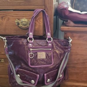 Coach patent purple handbag.